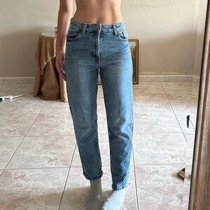 Zara Mom Style Blue Jeans